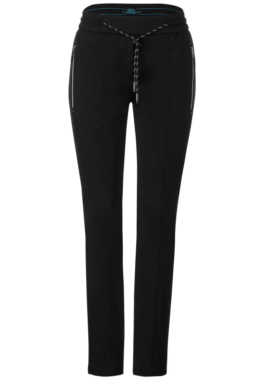 Slim Fit Jeans Style Tracey Zipper Detail, Black
