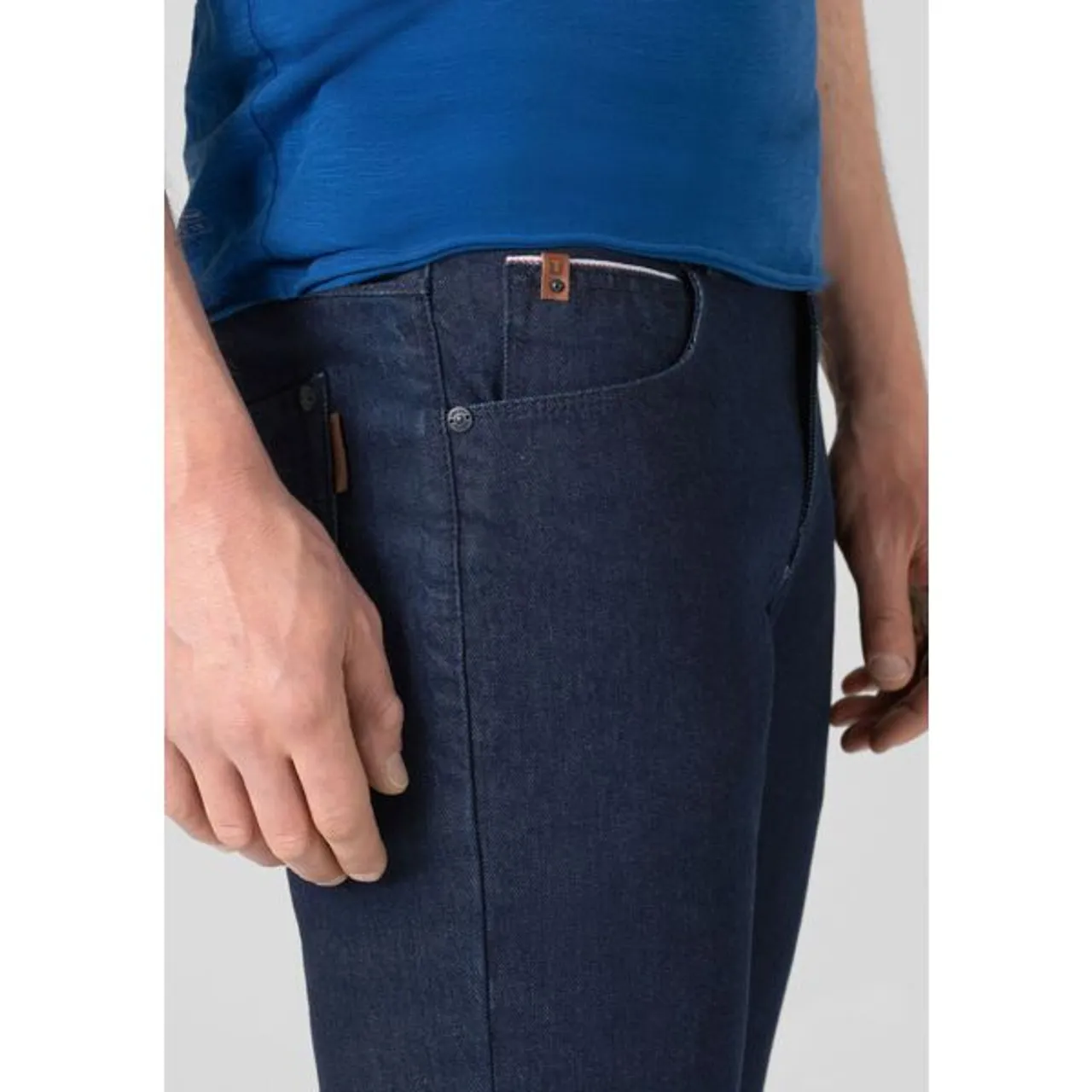 Slim-fit-Jeans TIMEZONE "Slim ScottTZ" Gr. 30, Länge 32, blau Herren Jeans 5-Pocket-Jeans