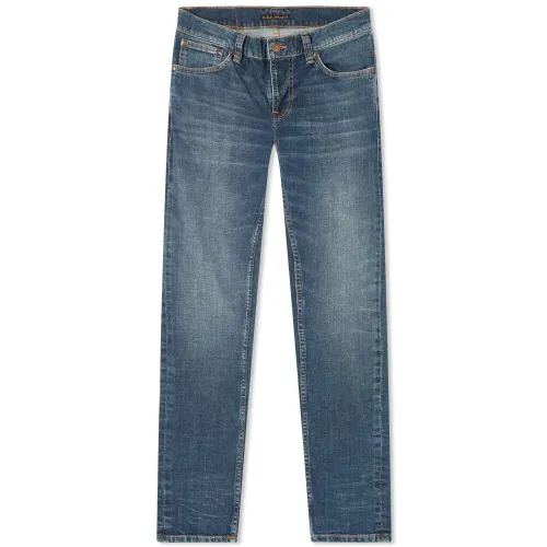 Slim Fit Niedrig geschnittene Stretch-Denim-Jeans Nudie Jeans