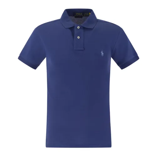 Slim Fit Pique Polo Shirt,Dunkelgrünes Baumwoll-Piqué-Poloshirt Ralph Lauren