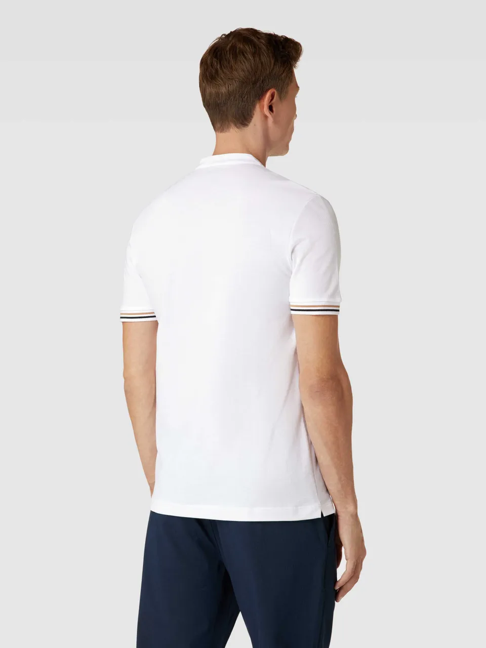 Slim Fit Poloshirt mit Stehkragen Modell 'Polloni'