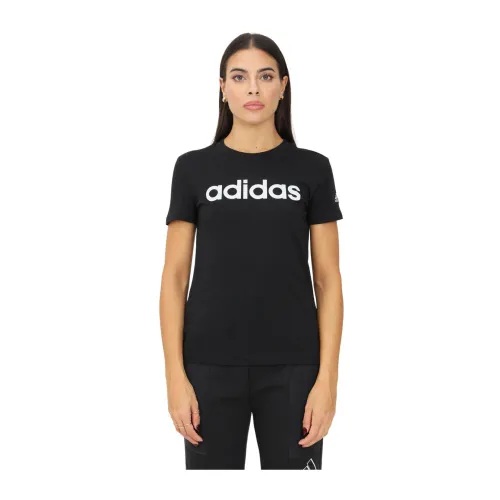 Slim Fit Schwarzes Sportliches T-Shirt Adidas