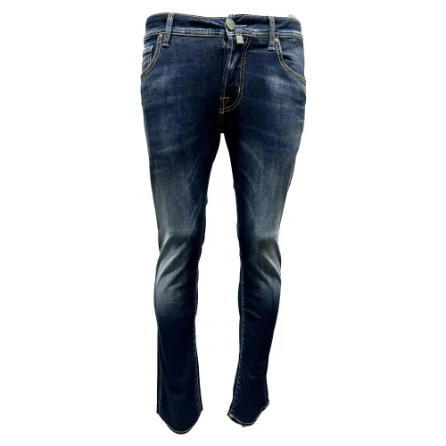 Slim Turquoise Label Dark Washed Jeans Jacob Cohën