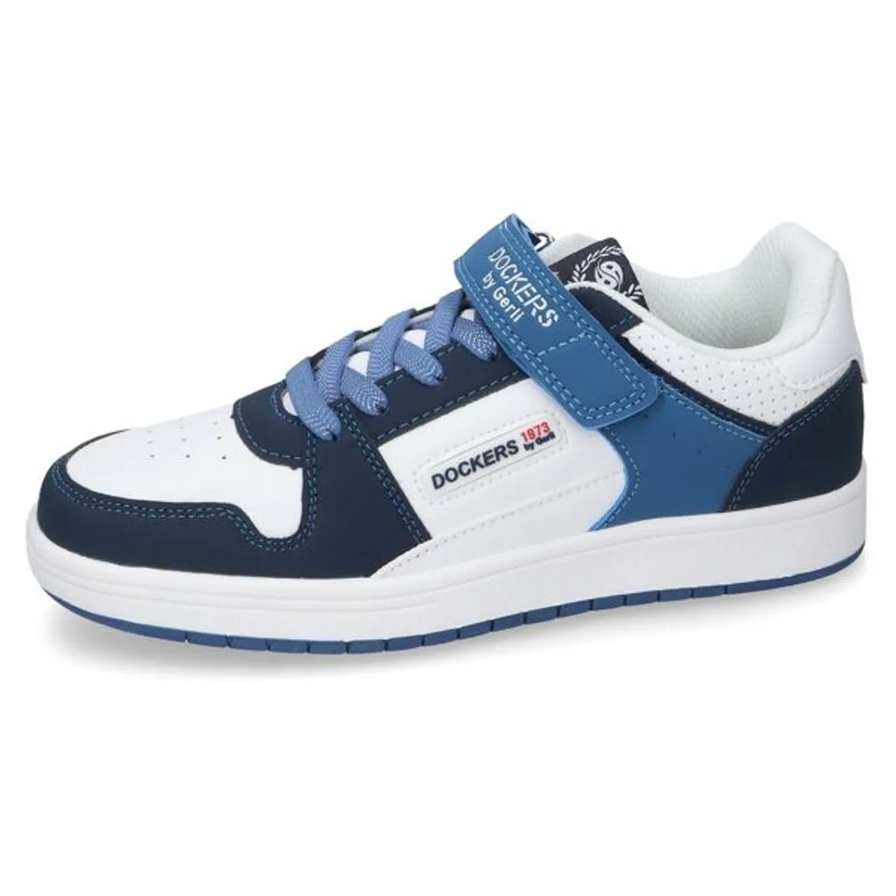 Slip-On Sneaker DOCKERS BY GERLI Gr. 41, bunt (blau, multi) Kinder Schuhe Sneaker Freizeitschuh, Halbschuh, Schnürschuh mit moderner Farbkombi