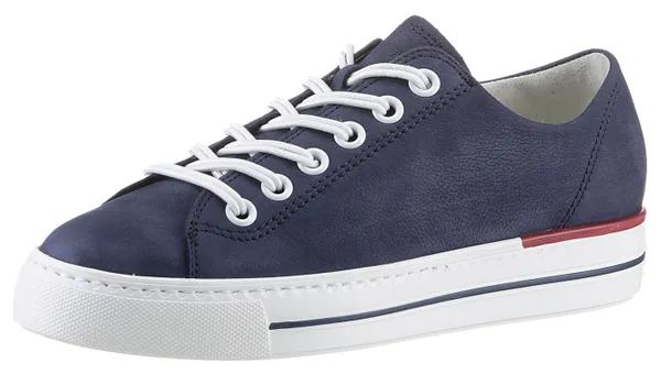 Slip-On Sneaker PAUL GREEN Gr. 43, blau (dunkelblau) Damen Schuhe Plateau Schnürschuhe