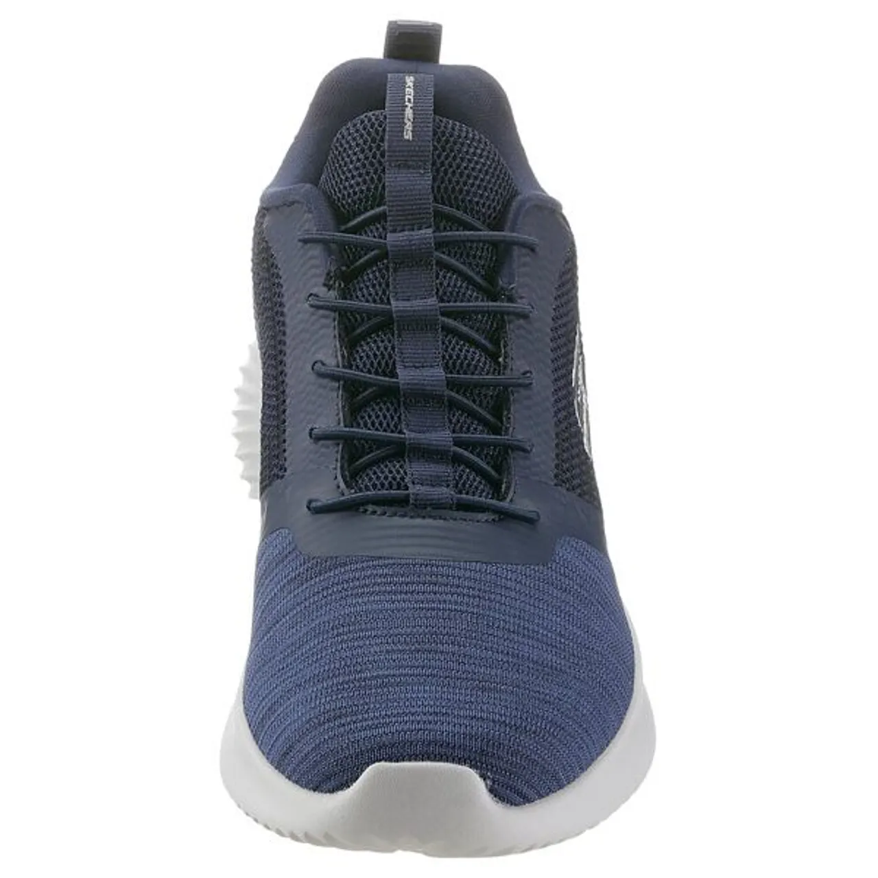 Slip-On Sneaker SKECHERS "BOUNDER" Gr. 40, blau (navy) Herren Schuhe Stoffschuhe Slipper, Sommerschuh, Freizeitschuh mit leichter Laufsohle