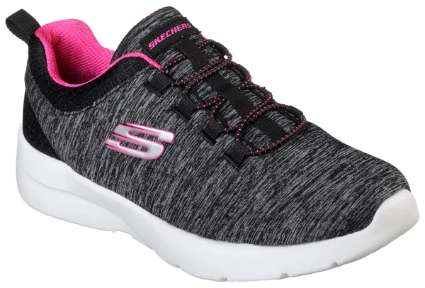 Slip-On Sneaker SKECHERS "DYNAMIGHT 2.0-IN A FLASH" Gr. 35, schwarz (schwarz, pink) Damen Schuhe Sneaker Slipper, Freizeitschuh, Komfortschuh für Masc...
