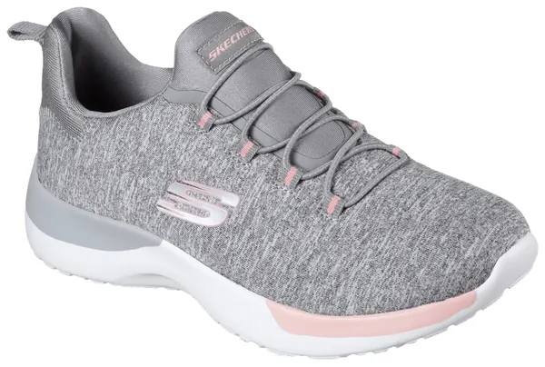 Slip-On Sneaker SKECHERS "DYNAMIGHT-BREAK-THROUGH" Gr. 35, grau (grau, meliert) Damen Schuhe Sneaker