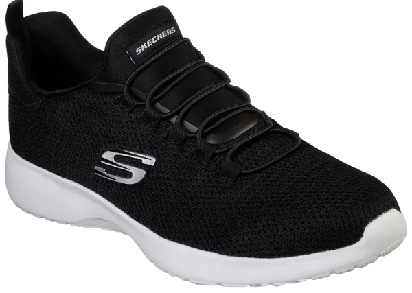 Slip-On Sneaker SKECHERS "DYNAMIGHT" Gr. 43, schwarz Herren Schuhe Stoffschuhe Slipper, Sommerschuh, Freizeitschuh mit Gummizug zum Schlupfen