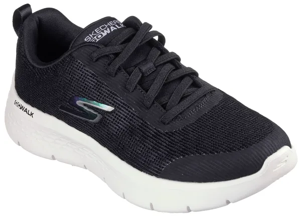 Slip-On Sneaker SKECHERS "GO WALK FLEX-" Gr. 39, schwarz-weiß (schwarz, weiß) Damen Schuhe Sneaker