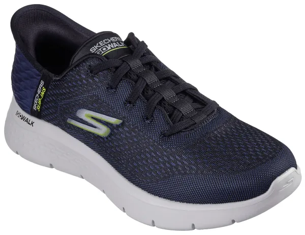 Slip-On Sneaker SKECHERS "GO WALK FLEX-" Gr. 42, blau (navy, kombiniert) Herren Schuhe Stoffschuhe