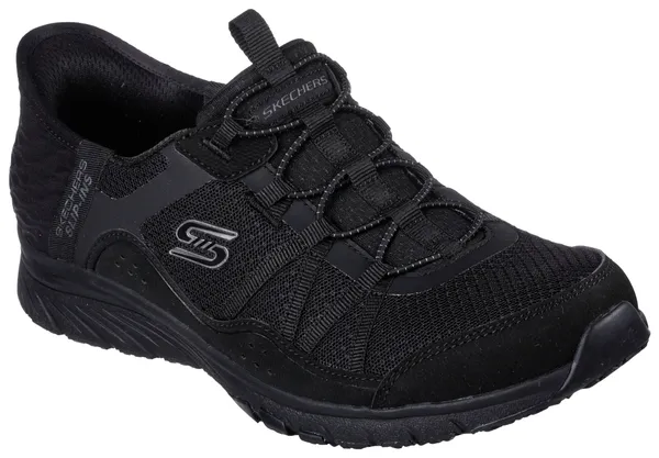 Slip-On Sneaker SKECHERS "GRATIS SPORT-AWE INSPIRING" Gr. 35, schwarz (schwarz, uni) Damen Schuhe Sneaker