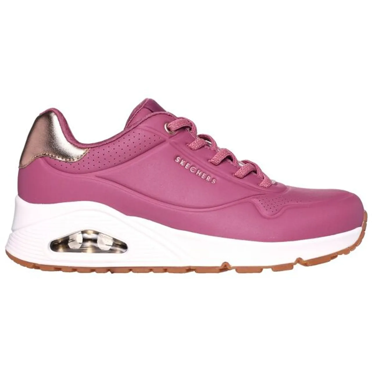 Slip-On Sneaker SKECHERS "UNO SHIMMER AWAY" Gr. 38, lila (mauve) Damen Schuhe Sneaker