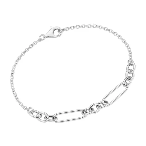 Smart Jewel - Armband längliche ovale Glieder, Silber 925 Armbänder & Armreife Silber Damen