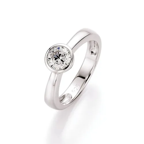 Smart Jewel - Ring klassisch, Zirkonia Steine, Antragsring, Silber 925 Ringe Weiss Damen
