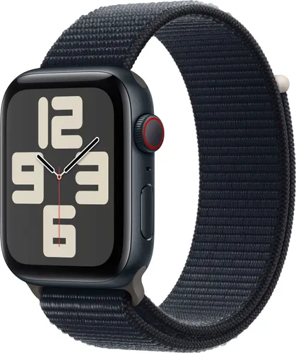 Smartwatch APPLE "Watch SE GPS Aluminium 44 mm + Cellular One-Size" Smartwatches blau (midnight) Fitness-Tracker