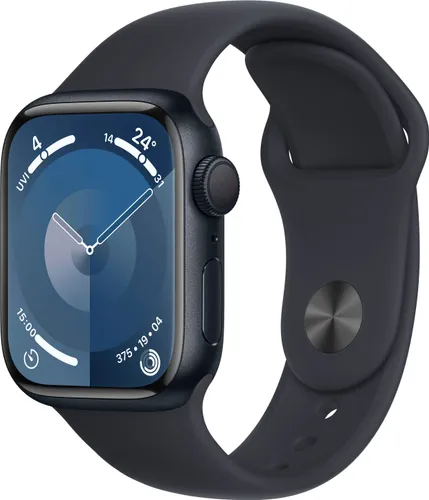 Smartwatch APPLE "Watch Series 9 GPS Aluminium 41mm M/L" Smartwatches schwarz (mitternacht) Fitness-Tracker Sport Band Bestseller