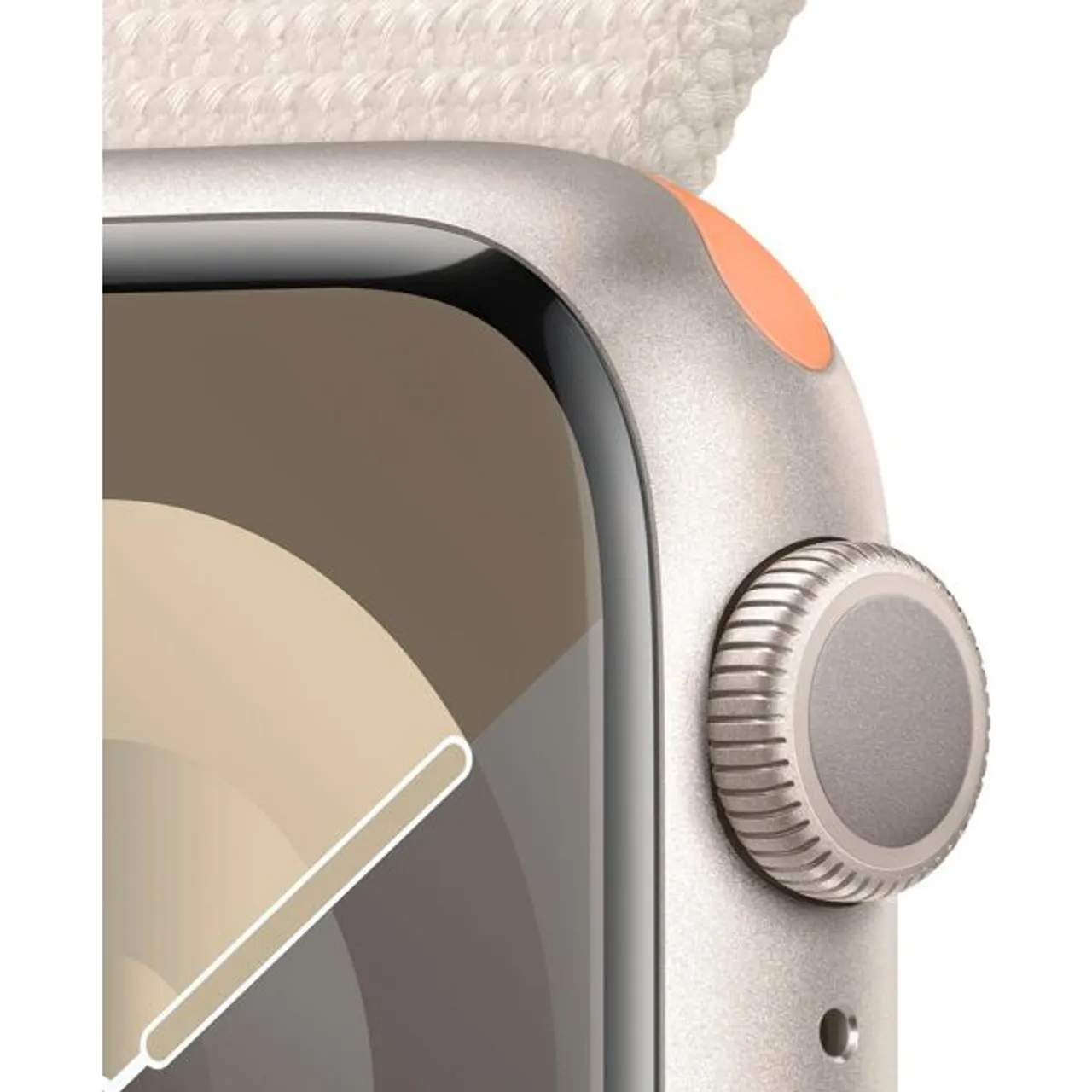 Smartwatch APPLE "Watch Series 9 GPS Aluminium 41mm One-Size" Smartwatches beige (polarstern) Fitness-Tracker Sport Loop