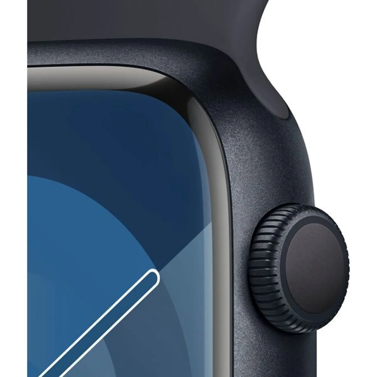 Smartwatch APPLE "Watch Series 9 GPS Aluminium 45mm S/M" Smartwatches schwarz (mitternacht) Fitness-Tracker Sport Band