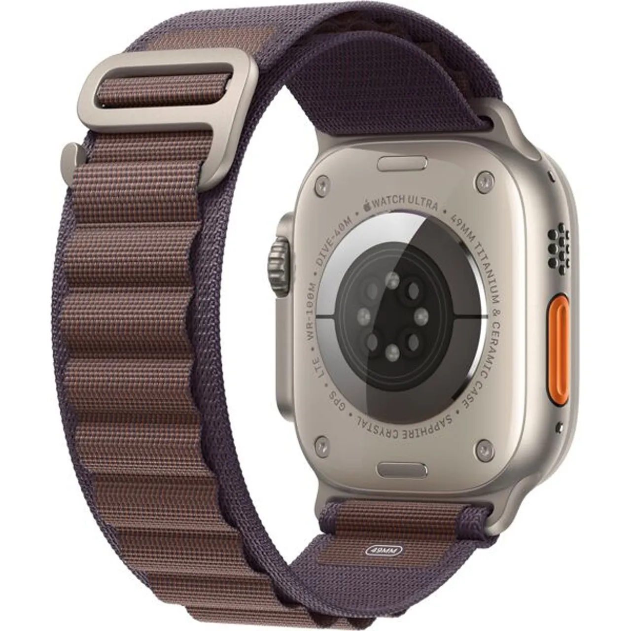 Smartwatch APPLE "Watch Ultra 2 GPS 49 mm + Cellular Titanium L" Smartwatches lila (titanium, indigo alpine) Fitness-Tracker Alpine Loop Bestseller