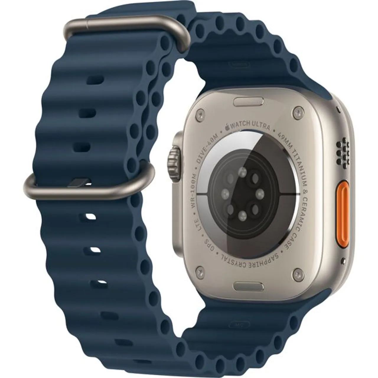 Smartwatch APPLE "Watch Ultra 2 GPS 49 mm + Cellular Titanium One-Size" Smartwatches blau (titanium, blue ocean) Fitness-Tracker Ocean Band Bestseller