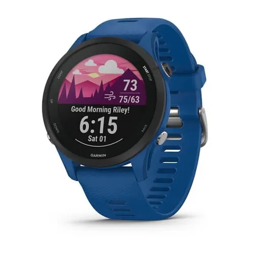 Smartwatch GARMIN "Forerunner 255 Basic" Smartwatches blau Fitness-Tracker