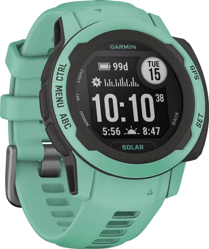 Smartwatch GARMIN "INSTINCT 2S SOLAR" Smartwatches grün (pastellgruen) Fitness-Tracker