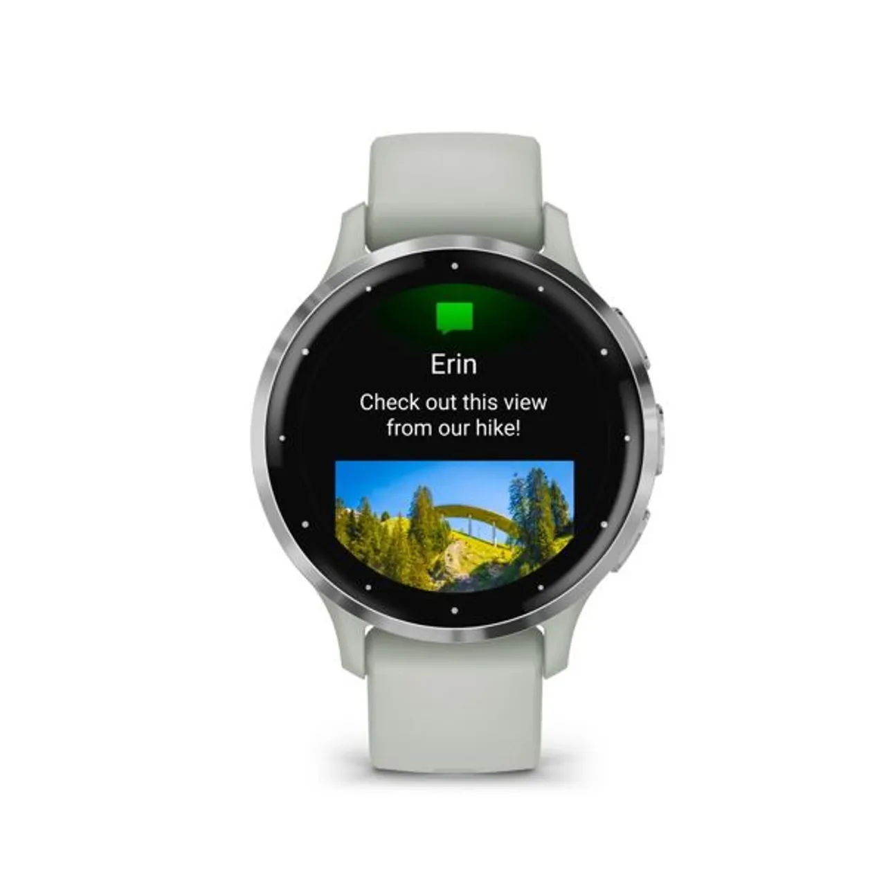 Smartwatch GARMIN "VENU 3S" Smartwatches grau (salbeigrau, silber) Fitness-Tracker