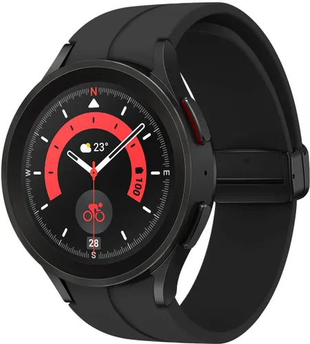 Smartwatch SAMSUNG "Galaxy Watch 5 Pro 45mm BT" Smartwatches schwarz (titanium black) Fitness-Tracker
