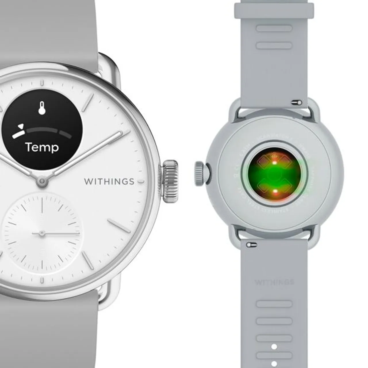 Smartwatch WITHINGS "ScanWatch 2 (38 mm)" Smartwatches weiß Fitness-Tracker