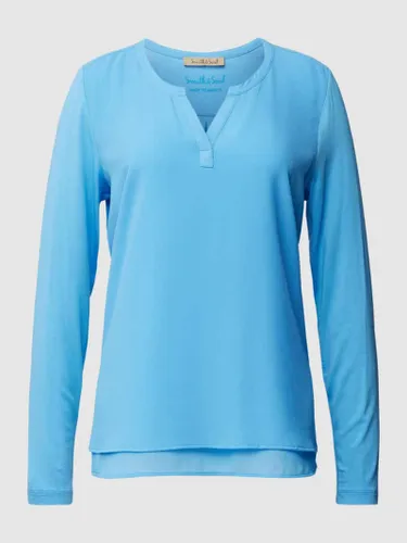 Smith and Soul Bluse im Double-Layer-Look Modell 'Mix and Match' in Blau