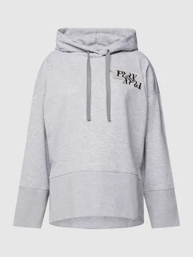 Smith and Soul Hoodie mit Statement-Stitching Modell 'Play' in Mittelgrau