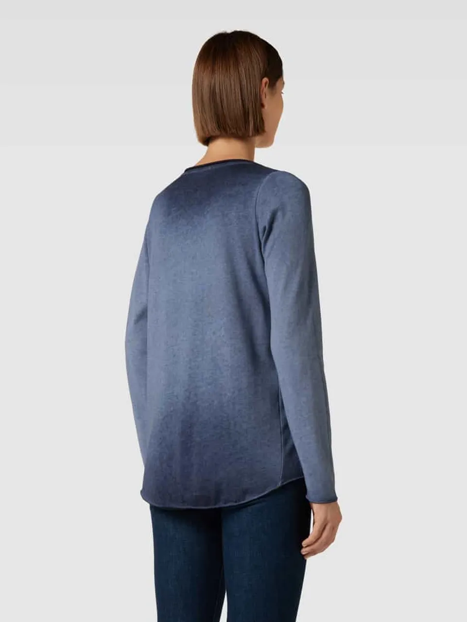 Smith and Soul Longsleeve mit Label-Applikation in Marine