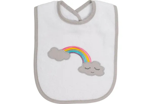 Smithy Lätzchen Wolkenweich Regenbogen Frottee, 24 x 24 cm