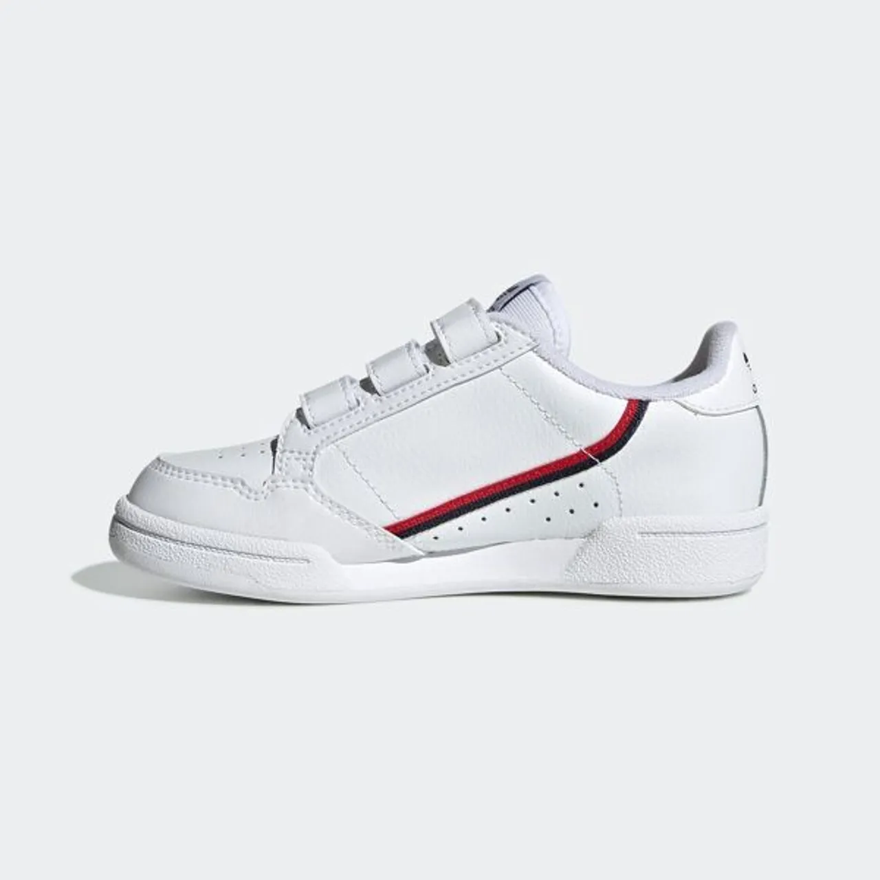Sneaker ADIDAS ORIGINALS "CONTINENTAL 80" Gr. 28, weiß (cloud white, cloud scarlet) Kinder Schuhe Laufschuhe