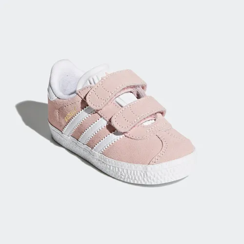 Sneaker ADIDAS ORIGINALS "GAZELLE" Gr. 27, pink (icey pink, cloud white, white) Kinder Schuhe Laufschuhe mit Klettverschluss