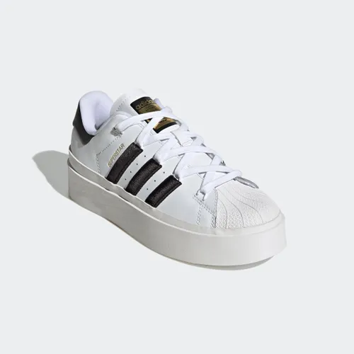 Sneaker ADIDAS ORIGINALS "SUPERSTAR BONEGA" Gr. 38, schwarz-weiß (cloud white, core black, gold metallic) Schuhe Sneaker