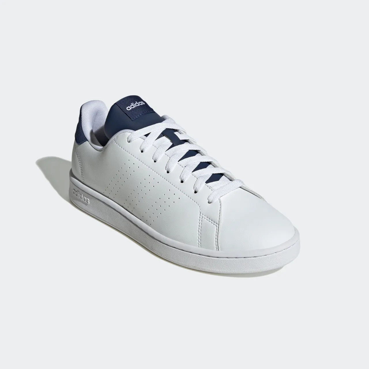 Sneaker ADIDAS SPORTSWEAR "ADVANTAGE" Gr. 48, weiß (cloud white, cloud dark blue) Schuhe Schnürhalbschuhe
