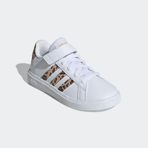Sneaker ADIDAS SPORTSWEAR "GRAND COURT 2.0 KIDS" Gr. 34, weiß (cloud white, magic beige, matte gold) Schuhe Laufschuhe