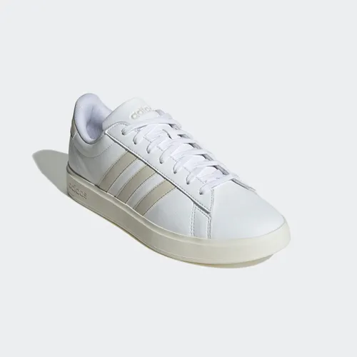Sneaker ADIDAS SPORTSWEAR "GRAND COURT CLOUDFOAM COMFORT" Gr. 37, weiß (cloud white, aluminium, off white) Schuhe Schnürhalbschuhe