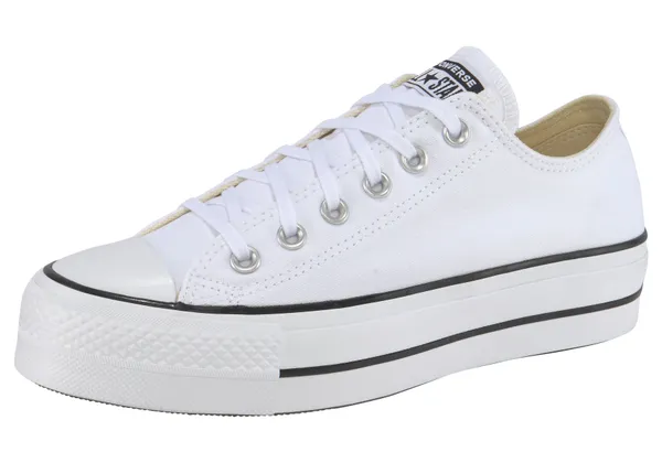 Sneaker CONVERSE "CHUCK TAYLOR ALL STAR PLATFORM CANVAS" Gr. 37, weiß Schuhe Schnürstiefeletten