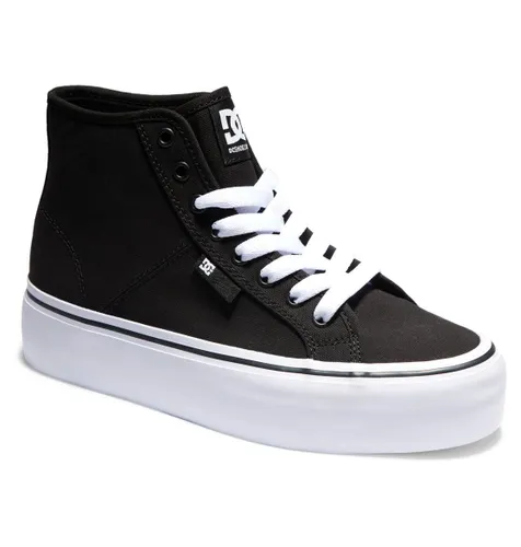 Sneaker DC SHOES "Manual Hi Platform" Gr. 9(40,5), schwarz-weiß (black, white) Schuhe Sneaker