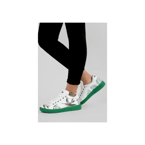 Sneaker DOGO "Soar the Sky" Gr. 36, Normalschaft, bunt (weiß) Damen Schuhe Skaterschuh Schnürschuh Sneaker low