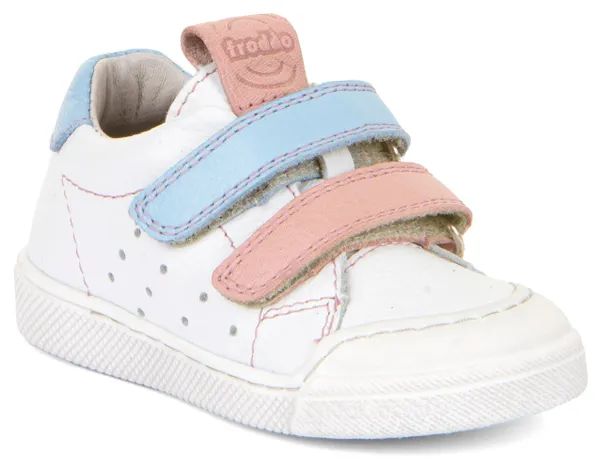 Sneaker FRODDO "Rosario" Gr. 22, bunt (weiß, blau, rosa) Kinder Schuhe Sneaker mit Lochungen an der Seite, Freizeitschuh, Halbschuh, Schnürschuh