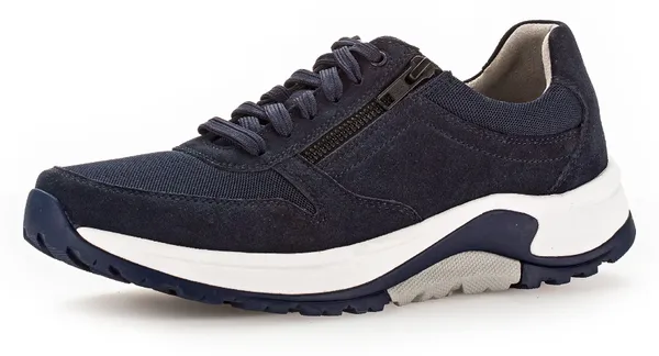 Sneaker GABOR ROLLINGSOFT Gr. 9,5 (44), blau (nachtblau) Herren Schuhe Stoffschuhe