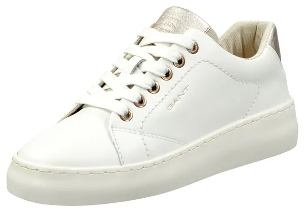 Sneaker GANT "LAWILL" Gr. 41, weiß (weiß, rosegoldfarben) Damen Schuhe Sneaker mit rosegoldenen Details, Freizeitschuh, Halbschuh, Schnürschuh