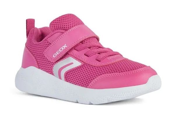 Sneaker GEOX "J SPRINTYE GIRL B" Gr. 28, pink (fuchsia) Kinder Schuhe Sneaker mit Geox Spezial Membran, Freizeitschuh, Halbschuh, Schnürschuh