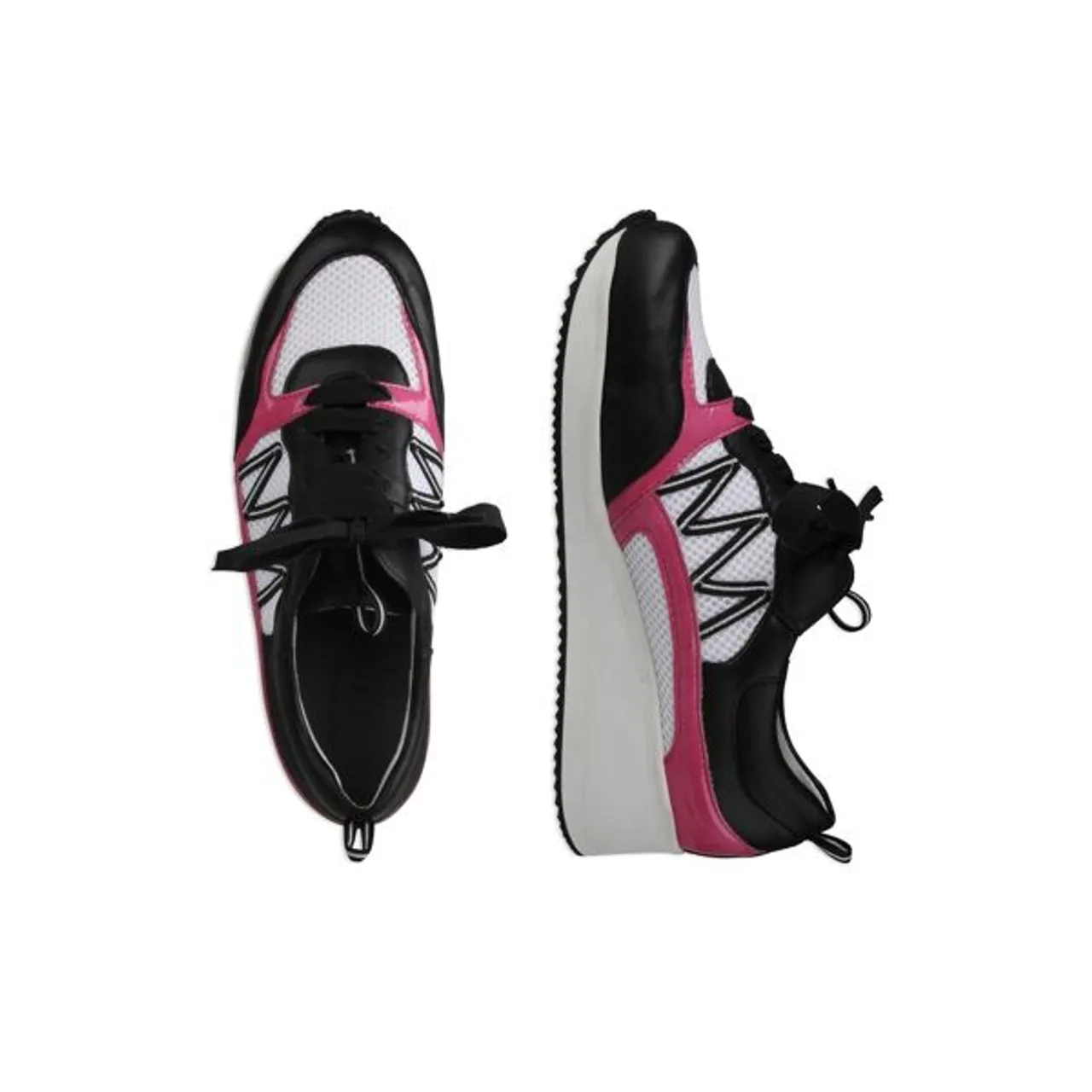 Sneaker LEI BY TESSAMINO "Nele" Gr. 35, schwarz (schwarz, pink) Damen Schuhe Sneaker
