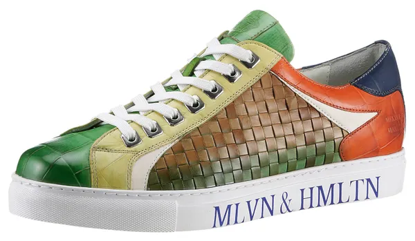 Sneaker MELVIN & HAMILTON "Harvey 9" Gr. 43, bunt (multifarben) Herren Schuhe Schnürhalbschuhe aus vegetabil gegerbtem Leder, Freizeitschuh, Halbschuh...
