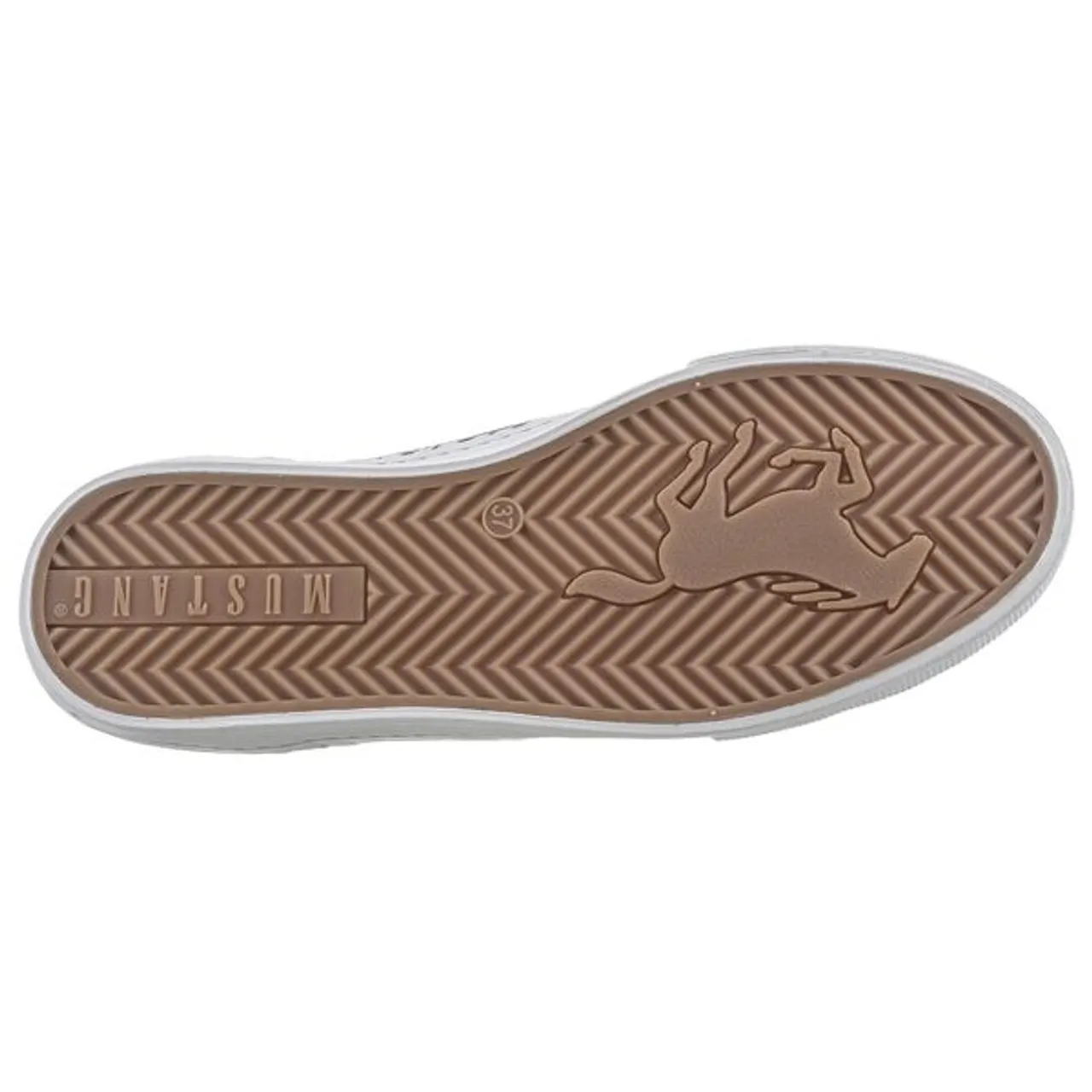 Sneaker MUSTANG SHOES Gr. 45, grau (graugrün) Damen Schuhe Sneaker Freizeitschuh, Halbschuh, Schnürschuh mit Plateausohle